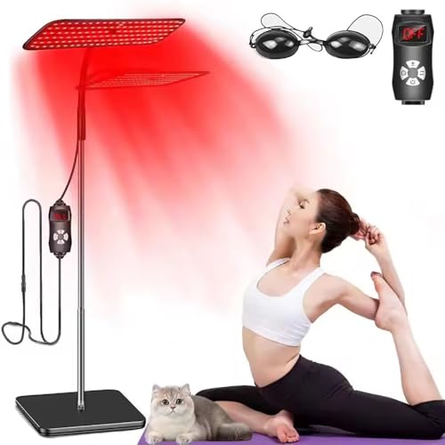 Lampe Infrarouge Professionnelle 126 LED-Hauteur Réglable 30-130cm,4 Niveaux de Luminosité,5...
