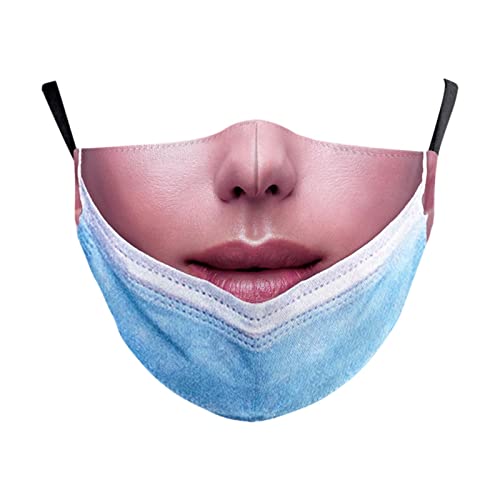 rockible Mascarilla divertida para la cara de diseño único para adultos, C
