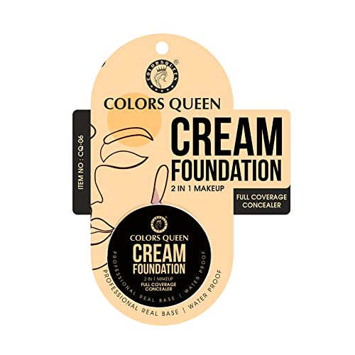 Image of Colors Queen Real Base 2 in 1 Cream Foundation & Concealer | Lightweight, Full Coverage concealer Foundation Matte Finish with SPF | Long Lasting for Face Makeup (626A)