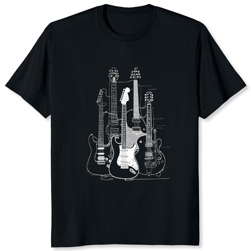 S And Music Lovers Band T-shirt Graphic Tee Black