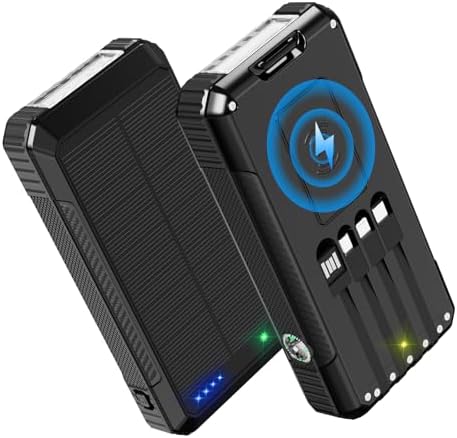 FCJZX Solar Charger Power Bank 49800mAh, Portable Phone Wireless ...