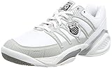 K-Swiss Performance Damen KS TFW Defier DS Tennisschuhe, Mehrfarbig (WHT/LTGRY/RSPBRRYRSE), 37.5 EU