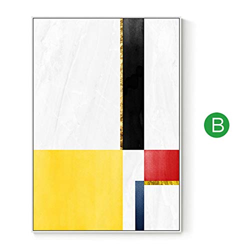 Affiche géométrique jaune et orange pour déco murale de chambre - 2