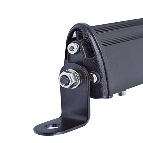 7" Off Road Light Bar Ultra-Slim Single Row 18W Cree Led Fog/Driving/Work Flood Light Compatible With Trucks Atv Suv Cars Bumper Rock + Mounting Brackets (2Pcs/Set,7 Inch 18W) #TOP6