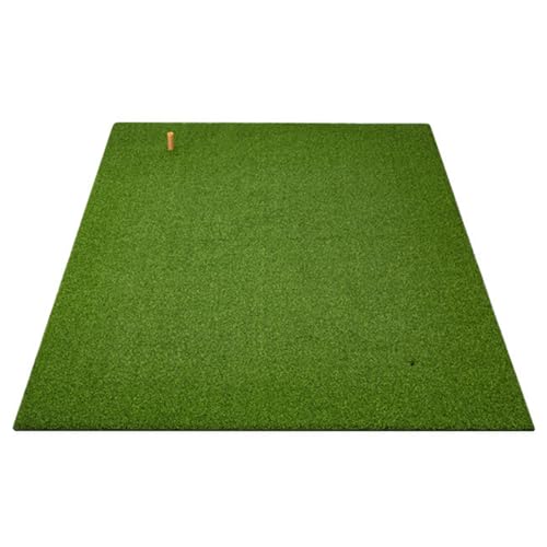 YEAHDOR Two Eco-Friendly TPE Golf Hitting Mat with Exceptional Ground Adhesion for True Swing Practice Green 1.5mx1m