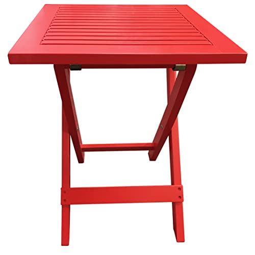 Leigh Country Tx 39013 Red Folding Adirondack Side Table #TOP2