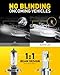 AUXITO H4 9003 Light Bulbs Fog Light Bulbs, 900% Brightness 6500K Cool White, CSP LED Chips Fog Lamps Replacement, Play and Plug, Pack of 2