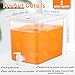 Domensi 2 Pack 2 Gallon Drink Dispenser for Fridge with Spigot Water Dispenser Leak Proof Lids Filter Screen Beverage Juice Container Sealed Plastic Lemonade Milk Cold Hot Drink Tea Jug for Party