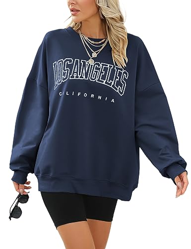 Svanco Sweatshirt Damen Oversized Los Angeles Pullover Teenager Mädchen...