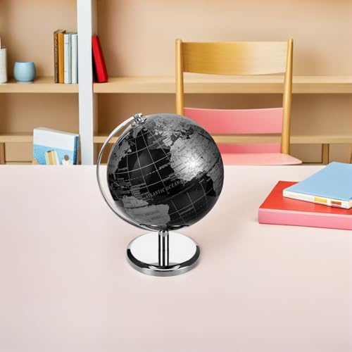 Globe terrestre interactif 14 cm noir argent UKCOCO - 6