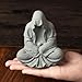 Aquarium Buddah Statue Sandstone Zen Buddha Sculptures for Garden Fish Tank Home Decorations (A)