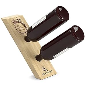 REFFLOT Flessenrek voor 2 flessen wijnrek werkblad eettafel decoratie woonkamer keuken kast bar woondecoratie