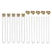 uxcell 10Pcs PS Plastic Test Tubes with Cork Stoppers, Round Base, 13x100mm, Storage Container for Scientific Experiments Sample Display Decorations