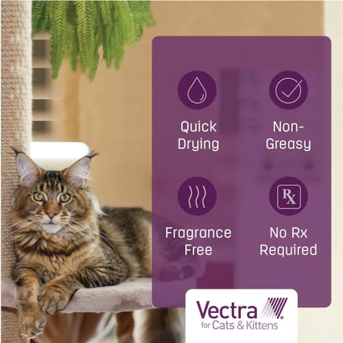 Vectra for Cats Flea Treatment & Prevention for Large Cats (Over 9 lbs.) 6-Month Supply | No Prescription Required, Easy to Apply Topical Flea Prevention, Quick Drying - Image 8