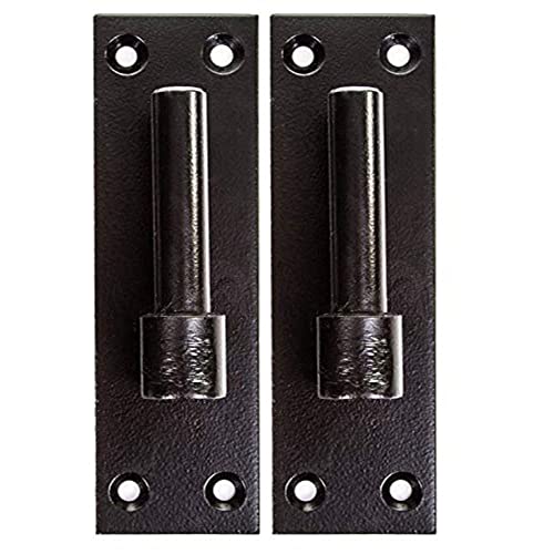 Merriway Bh06847 Bulk Hardware-Staffe Per Cerniera Per Cancello, 16 Mm, In Ferro Battuto Resistente, Confezione Da 2, Nero