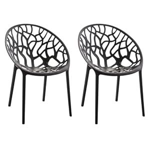 CLP Gartenstuhl Hope 2er Set Schwarz