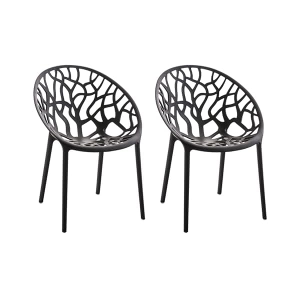CLP Gartenstuhl Hope 2er Set Schwarz