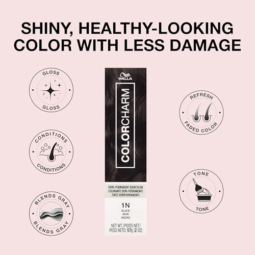 Image of COLORCHARM Demi Permanent Hair Color - Gloss, Refresh & Tone - 2 Fl Oz | Shea Butter | Free of ammonia, gluten, parabens, and animal-derived ingredients.