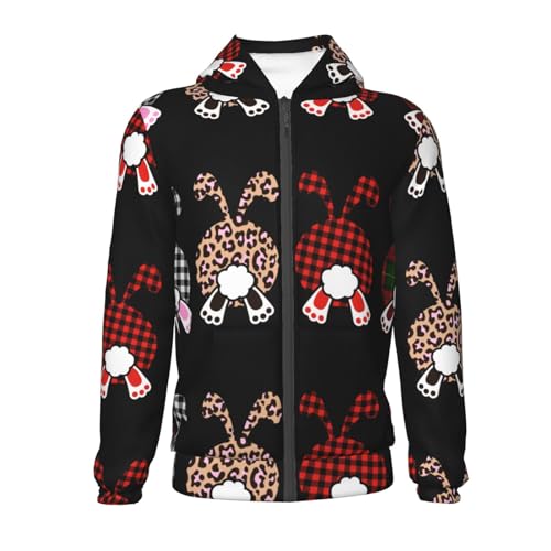 Cute Bunny Kid Hoodies Boys Zip Up Sweatshirts Girls Pullover with Pocket2