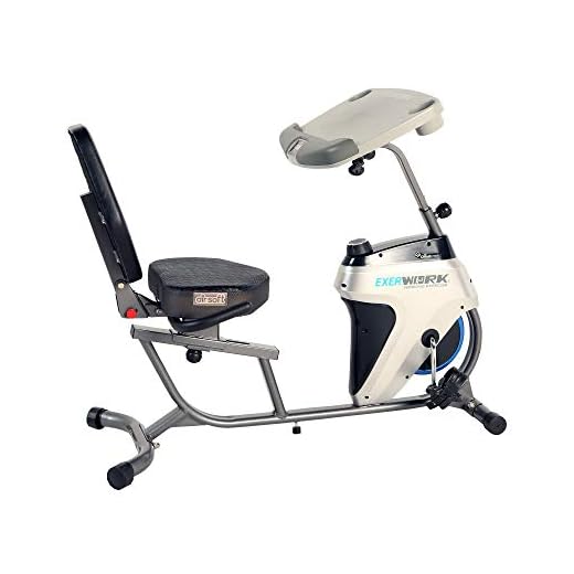 Exerpeutic 2500 Bluetooth 3 Way Adjustable Desk Recumbent Exercise Bike with Airsoft Seat and Free APP