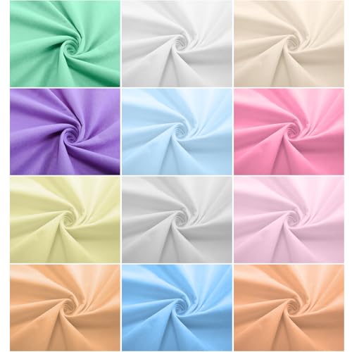 Image of WILLBOND 12 Pcs Large Felt Sheets 36 x 36 Inch 1.2 mm Pastel Series