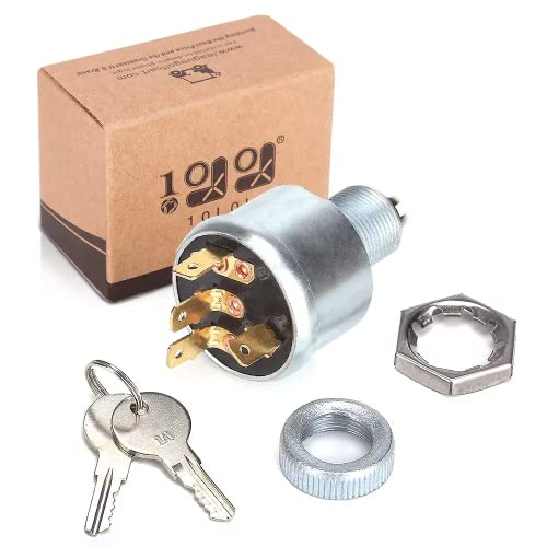 10L0L Golf Cart Key Switch for EZGO 33639G01, Ignition Switch for EZGO Golf Buggies with Lights 33639-G01(Standard Key)