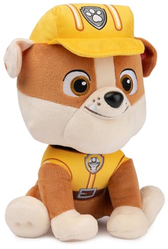 Image of GUND PAW Patrol Rubble 6-Inch Plush, Stuffed Animal Sensory Toy, Ages 1+