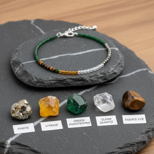 Image of Arihant Gems & Jewels Original Raw Pyrite Anklet for Men & Women | Money Magnet for Wealth, Success & Prosperity | Adjustable Crystal Healing Anklet for Good Luck, Positive Energy & Financial Growth.