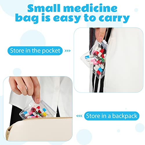 Image of Sherr 35 Pcs Pill Pouch Bags with Zipper Pill Pouch Set Travel Reusable Translucent Medicine Organizer Self Sealing Plastic Bag with Slide Lock for Storage(Simple Colors,3 x 3 Inch,Week Style)