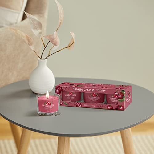 Yankee Candle Set Regalo Candele profumate, Miscela di Cera di soia, Black Cherry, One Size - 5