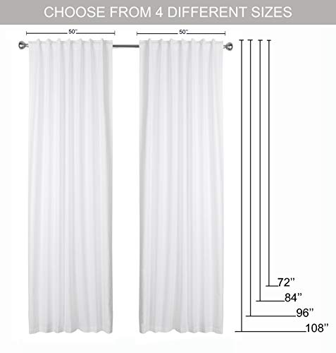 Tab Top Curtains,Farm House Curtain,Cotton Curtains,Curtain 2 Panel Sets,Window Curtain Panel In Textured Cotton 50X108 White,Reverse Window Panels,Curtain Drapes Panels,Bedroom Curtains,Set Of 2 #TOP3