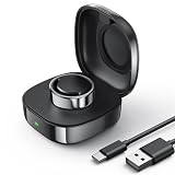 Wireless Charger Case Compatible with Aura-Ring Charger Size 8, Portable Travel Charger Dock with Indicator Light, Universal Compact Charging Box for Ring Gen3 Heritage/Horizon(Black)