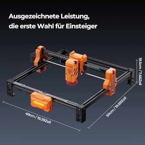 Bild 5 - ACMER S2 7W Laser Cutter, 48W Ausgangsleistung Laser Graviermaschine, 300x300mm, 10000 mm/min, Holz Lasergravierer für DIY-Chargenanpassung, Bildung und Unterricht, Modellbau, individuelle Geschenke