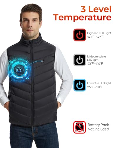 Image of Heated Vest for Men and Women,Lightweight Heating Vest for Winter Outdoor Hunting Skiing etc (Battery Not Included)