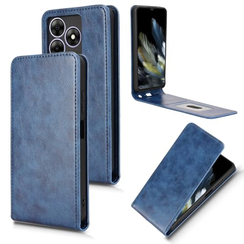 Coque Blackview Wave 8C bleue avec étui texture rétro