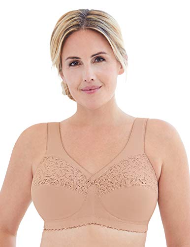 Glamorise Full Figure Plus Size MagicLift Cotton Support Bra Wirefree #1001