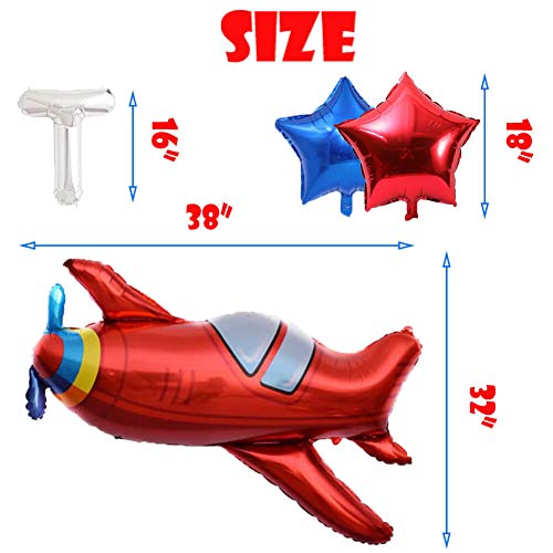 Time Flies Balloons, Airplane Birthday Party Decorations, Airplane Aviator Adventure Themed Boys Girls Kids 1St 2Nd 3Rd 4Th Birthday Baby Shower Party Supplies Decorations #TOP4