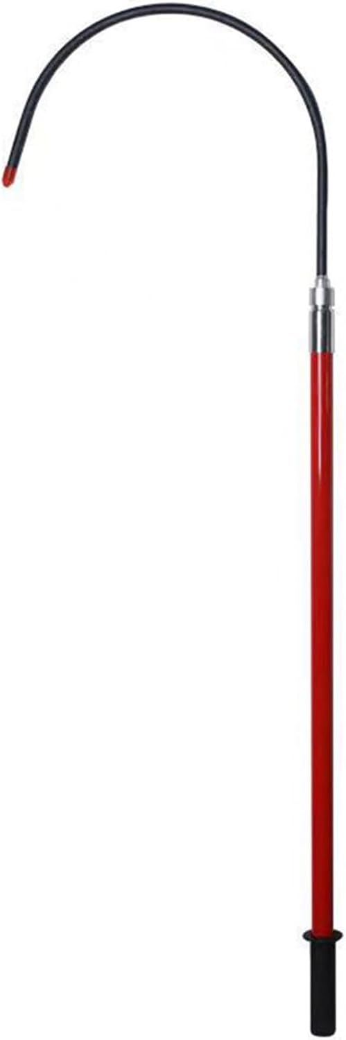 High Voltage Insulated Rescue Hook - 6.6ft Electrical Safety Pole, 220lb Load Capacity, Emergency Life-Saving Tool for Electrical Accidents,Red,9.8ft