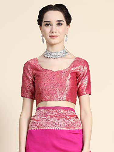 Image of Avantika Fashion Women's Classy Kanjivaram Soft Lichi Silk Banarasi Saree With Blouse Piece