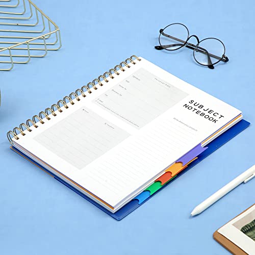 Cagie 5 Subject Notebook College Ruled 8.5'' X 11'' Hardcover Spiral Lined Notebook With 5 Removable Colored Dividers 240 Pages Notebooks For Work, School Supplies, Home & Office, Writing Journal #TOP6