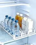 Fridge Organizer, Organizer Kühlschrank, Getränkhalter Kühlschrank, Dosen Organizer & Dosenhalter Kühlschrank, Kühlschrank Organizer Dosen, 3-reihig Getränkespender für 12 Dosen, Automatisch, 31×25 cm