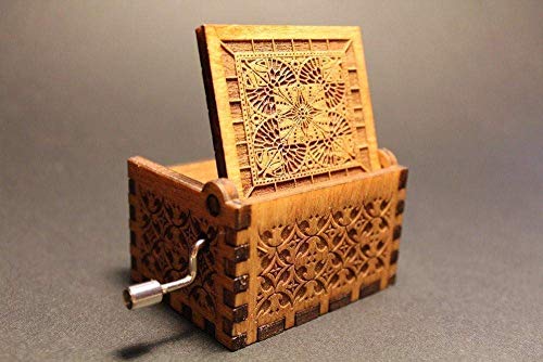 Image of Zesta Money Heist Wooden Musical Box Gift | Vintage Music Crank Mini Collectible for Girlfriend, Boyfriend, Husband, Wife | Unique Musical Gifts for Music Lovers | Classic Wooden Box