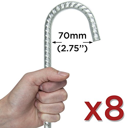 8 x Woodside Galvanised Heavy Duty Steel Ground Stakes/Anchorage Stakes/Tent Pegs – Suitable For Marquees, Gazebos, Trampolines, Bouncy Castles, Tents, Polytunnel Greenhouses - Image 7