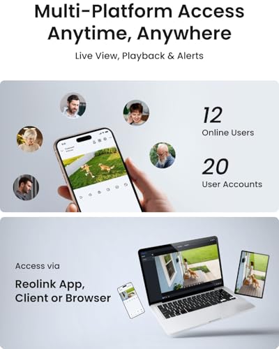 undefined Reolink 4K Security Camera System with PT Auto-Tracking, 355°Pan 50°Tilt, 4K PoE Cameras Home Surveillance Wired Outdoor, Smart AI Detection, Spotlights & 2-Way Talk, 8CH NVR 2TB HDD, RLK8-800PT4 の商品画像 5