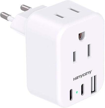 De Éxito Masivo en Netflix a la Vagancia 7 412IcQgyAQL. AC SX425 HANYCONY European Travel Plug Adapter USB C, International Plug Adapter, US to Europe Adapter Plug 2 Outlets 3 USB Ports(2 C Port), Type C Power Adapter to Italy Spain France Portugal Iceland Germany