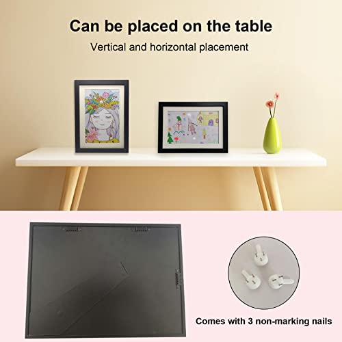 Dagcuxin Kids Art Frame, 8.5X11 Front Opening Kids Artwork Frames, Kids Artwork A4 Picture Frames Changeable,Artwork Display Storage Frames For Kids Drawings, Artworks, Art Projects, Schoolwork (Black 1Pack ) #TOP4