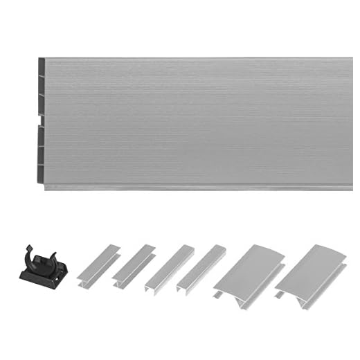 HOLZBRINK Zócalo para Cocina de Módulos, 150 cm Altura 100mm aluminio satinado - HBK10