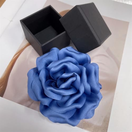 Image of Dainty Peony Rose Flower Brooches Lapel Pins Delicate Elegant Fabric Flowers Brooch Pin for Women Flower Corsage for Wedding Party Accessories Jewelry Gifts100mm