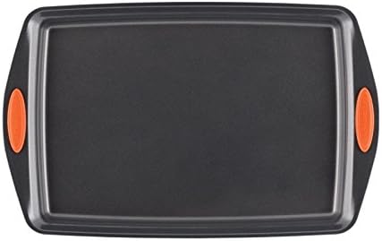 Pemberly Row Nonstick 17" Baking Sheet in Gray and Orange