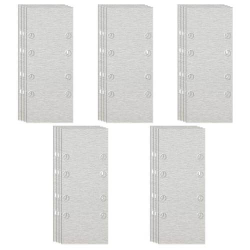 MORLARCO オービルサンダー ペーパー 180番 25枚セット サンディングペーパー 93X228mm サンダー ペーパー クランプ式 電動サンダー用サンドペーパー 吸塵8穴付 塗装仕上げのサンディング 金属磨き 木工DIY作業に 詰まり防止紙やすり